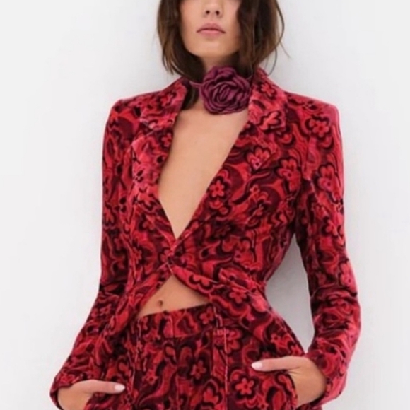 NWT For Love And Lemons Penny Velvet Blazer. XS - Picture 1 of 12